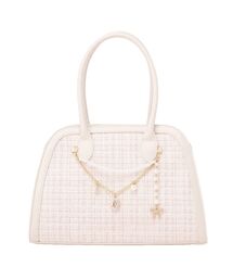 Maison de FLEUR | チャーム付きツイード2Wayバッグ(ハンドバッグ)