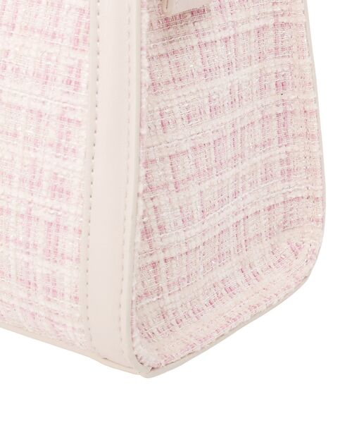 Maison de FLEUR（メゾンドフルール）の「チャーム付きツイード2Wayバッグ（ハンドバッグ・レディース・ライトピンク/ブラック・FREE）」の12枚目の写真