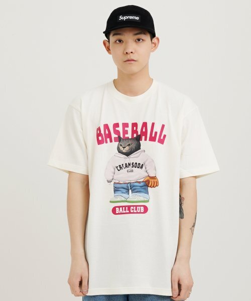 CREAM SODA LAB(クリームソーダラボ)の「ベースボールクラブ 半袖Tシャツ アイボリー(Tシャツ/カットソー・メンズ・その他・LARGE/MEDIUM/X-LARGE/XX-LARGE)」の4枚目の写真