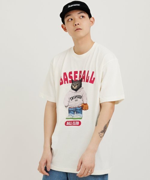 CREAM SODA LAB(クリームソーダラボ)の「ベースボールクラブ 半袖Tシャツ アイボリー(Tシャツ/カットソー・メンズ・その他・LARGE/MEDIUM/X-LARGE/XX-LARGE)」の5枚目の写真