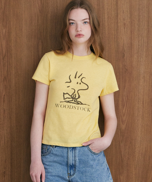 LADY VOLUME(レディーボリューム)の「ウッドストックTシャツ (イエロー)(Tシャツ/カットソー・レディース・その他・SMALL/MEDIUM)」の1枚目の写真