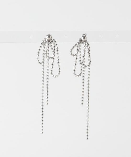 URBAN RESEARCH Sonny Label（アーバンリサーチサニーレーベル）の「ステンレススウィングボールチェーンピアス（ピアス（両耳用）・レディース・ゴールド/シルバー・ONE）」の6枚目の写真