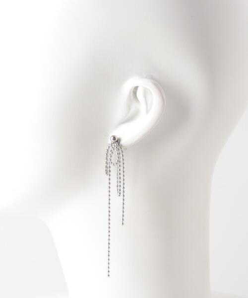 URBAN RESEARCH Sonny Label（アーバンリサーチサニーレーベル）の「ステンレススウィングボールチェーンピアス（ピアス（両耳用）・レディース・ゴールド/シルバー・ONE）」の8枚目の写真