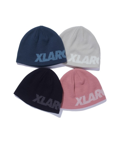 XLARGE（エクストララージ）の「STANDARD LOGO BEANIE（ニットキャップ/ビーニー・メンズ・ブラック/グレー/ピンク/ネイビー・ONE SIZE）」の5枚目の写真