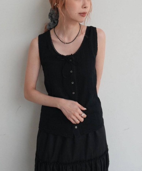 anuke(アンヌーク)の「anuke Color Stone Necklace カラーストーンネックレス/62610912(ネックレス・レディース・アイボリー/ブラック・ONE SIZE)」の11枚目の写真