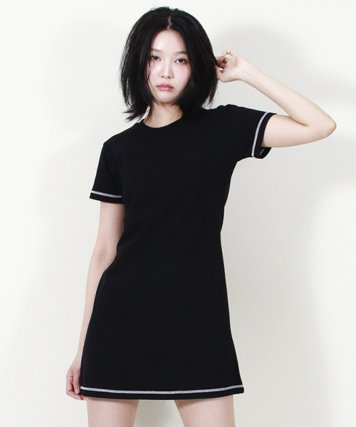 DEMARC(ドゥマーク)の「GIRLY CHIC STITCH MINI DRESS BLACK(ワンピース・レディース・その他・MEDIUM/LARGE)」の3枚目の写真