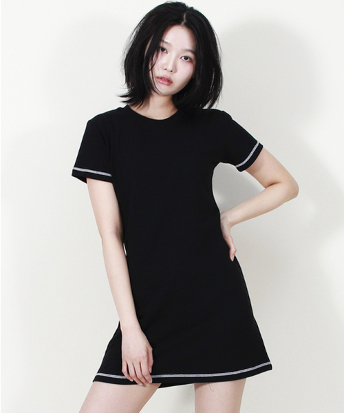 DEMARC(ドゥマーク)の「GIRLY CHIC STITCH MINI DRESS BLACK(ワンピース・レディース・その他・MEDIUM/LARGE)」の4枚目の写真