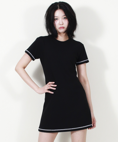 DEMARC(ドゥマーク)の「GIRLY CHIC STITCH MINI DRESS BLACK(ワンピース・レディース・その他・MEDIUM/LARGE)」の6枚目の写真