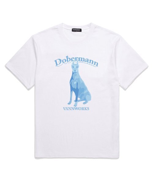 VANNWORKS(バンワークス)の「ドーベルマン オーバーサイズ 半袖Tシャツ (VS0084) ホワイト(Tシャツ/カットソー・レディース・その他・LARGE/MEDIUM/SMALL/X-LARGE/XX-LARGE)」の1枚目の写真