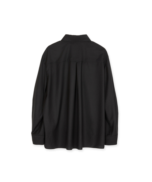 SYNQIA(シンキア)の「インバーテッドプリーツテーラードシャツ ブラック(シャツ/ブラウス・メンズ・その他・SMALL/MEDIUM/LARGE)」の2枚目の写真