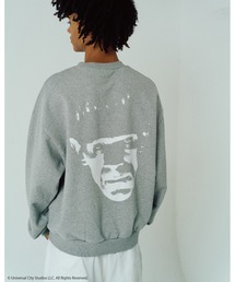 【ADAMPATEK/アダムパテック】Frankenstein face print crewneck プリントスウェット