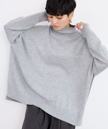 J&Mデヴィッドソン　ニットポンチョ　タートルネック　黒　ベージュ　S J&Mデヴィッドソンニットポンチョタートルネック黒ベージュS