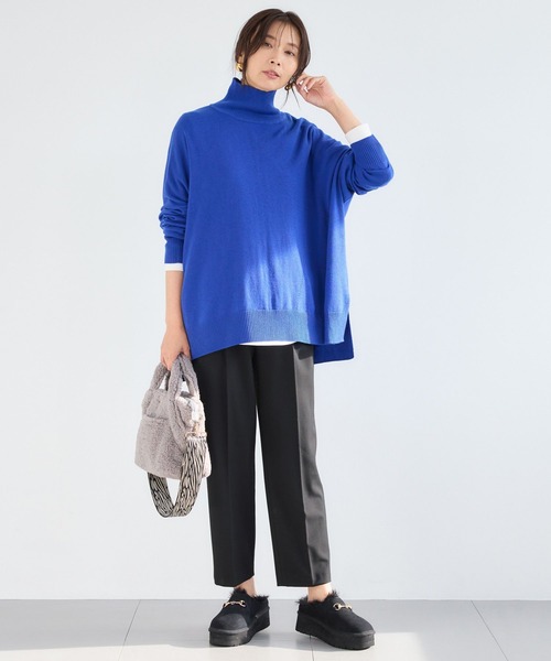 BARNYARDSTORM（バンヤードストーム）の「BARNYARDSTORM / ハイネックワイドポンチョニット【WEB限定カラー】（ニット/セーター・レディース・ブラック/グリーン/ブラウン/オレンジ/ブルー/グレー・FREE）」の17枚目の写真