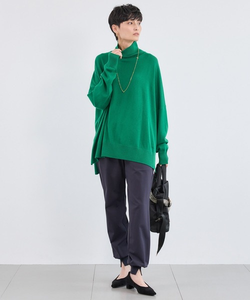 BARNYARDSTORM（バンヤードストーム）の「BARNYARDSTORM / ハイネックワイドポンチョニット【WEB限定カラー】（ニット/セーター・レディース・ブラック/グリーン/ブラウン/オレンジ/ブルー/グレー・FREE）」の16枚目の写真