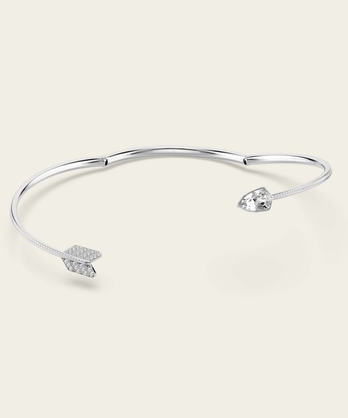SWAROVSKI（スワロフスキー）の「【公式】【スワロフスキー】Idyllia チョーカー, ミックスカット, 矢, ホワイト, ロジウム・プレーティング（チョーカー・レディース・ホワイト・M）」の3枚目の写真