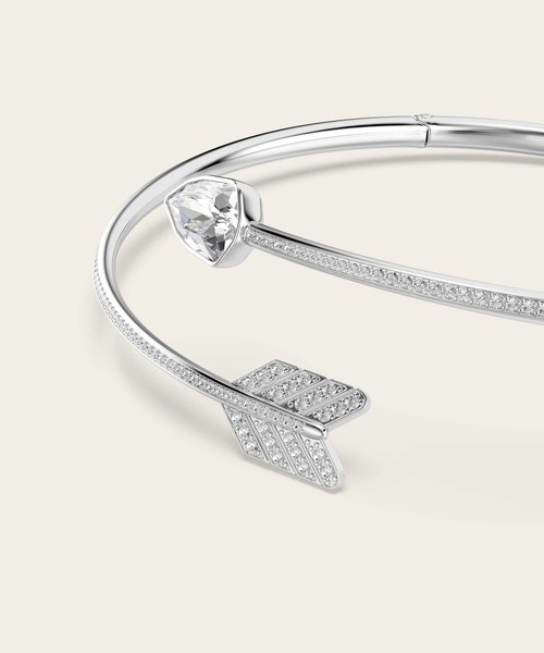SWAROVSKI（スワロフスキー）の「【公式】【スワロフスキー】Idyllia チョーカー, ミックスカット, 矢, ホワイト, ロジウム・プレーティング（チョーカー・レディース・ホワイト・M）」の4枚目の写真