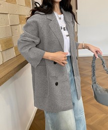 Chiina（チーナ）の「Chiina/ハンサムライク　シンプル　ダブルボタン　コート（チェスターコート）」