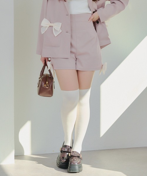 continuer de NICE CLAUP（コンティニューデナイスクラップ）の「【2026SS】リボンSET、スタイルアップショートパンツ（その他パンツ・レディース・トップグレー/チェック/ピンク・FREE）」の19枚目の写真