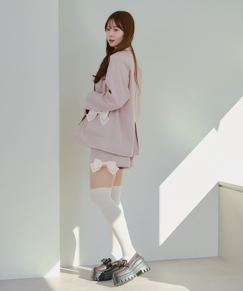 continuer de NICE CLAUP（コンティニューデナイスクラップ）の「【2026SS】リボンSET、スタイルアップショートパンツ（その他パンツ・レディース・トップグレー/チェック/ピンク・FREE）」の20枚目の写真