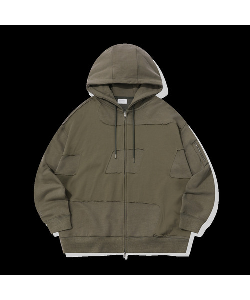 EPISODE UNTITLED(エピソードアンタイトルド)の「SYMBOL MATCH PIGMENT ZIP-UP HOODIE_KHAKI(パーカー・レディース・その他・2/3)」の1枚目の写真