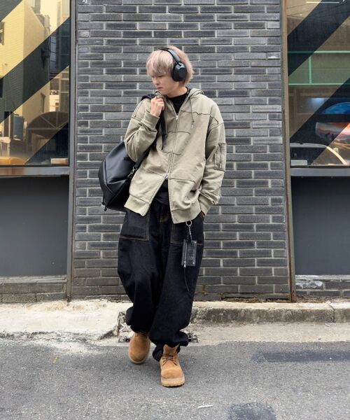 EPISODE UNTITLED(エピソードアンタイトルド)の「SYMBOL MATCH PIGMENT ZIP-UP HOODIE_KHAKI(パーカー・レディース・その他・2/3)」の9枚目の写真