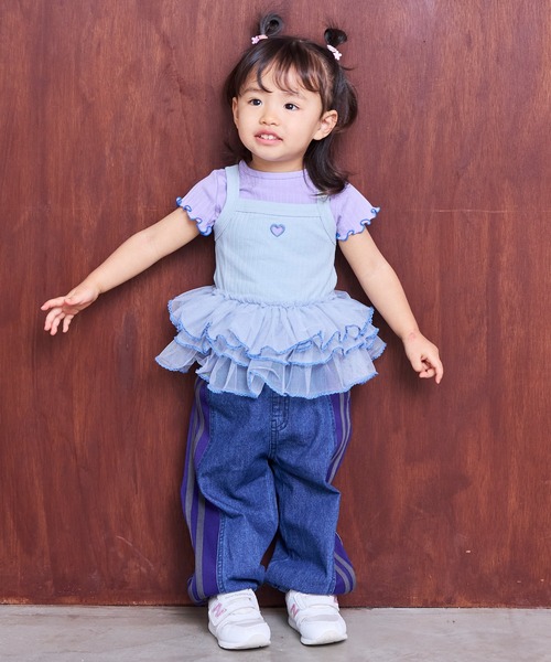 MARKEY'S（マーキーズ）の「トラックパンツリメイクデニムパンツ（デニムパンツ・キッズ・ブルー/ブラック・100/150/120/110/90/140/130）」の16枚目の写真