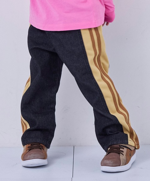 MARKEY'S（マーキーズ）の「トラックパンツリメイクデニムパンツ（デニムパンツ・キッズ・ブルー/ブラック・100/150/120/110/90/140/130）」の18枚目の写真