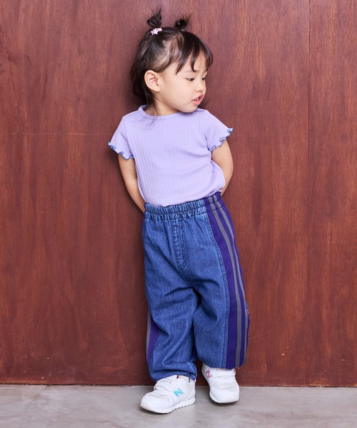 MARKEY'S（マーキーズ）の「トラックパンツリメイクデニムパンツ（デニムパンツ・キッズ・ブルー/ブラック・100/150/120/110/90/140/130）」の14枚目の写真