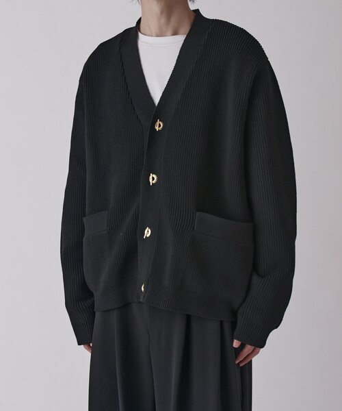Lui's（ルイス）の「ゴールドTバーカーデ（カーディガン/ボレロ・メンズ・ブラック/チャコールグレー・S/M）」の17枚目の写真