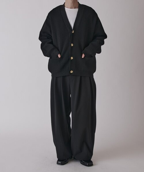 Lui's（ルイス）の「ゴールドTバーカーデ（カーディガン/ボレロ・メンズ・ブラック/チャコールグレー・S/M）」の21枚目の写真