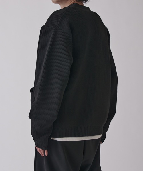 Lui's（ルイス）の「ゴールドTバーカーデ（カーディガン/ボレロ・メンズ・ブラック/チャコールグレー・S/M）」の4枚目の写真