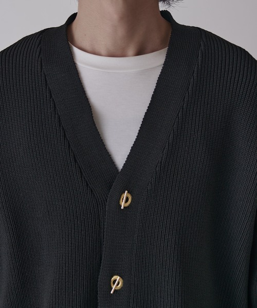 Lui's（ルイス）の「ゴールドTバーカーデ（カーディガン/ボレロ・メンズ・ブラック/チャコールグレー・S/M）」の8枚目の写真