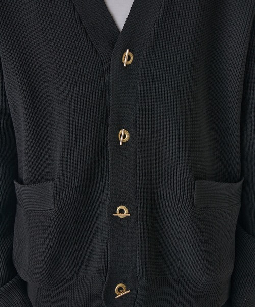 Lui's（ルイス）の「ゴールドTバーカーデ（カーディガン/ボレロ・メンズ・ブラック/チャコールグレー・S/M）」の9枚目の写真
