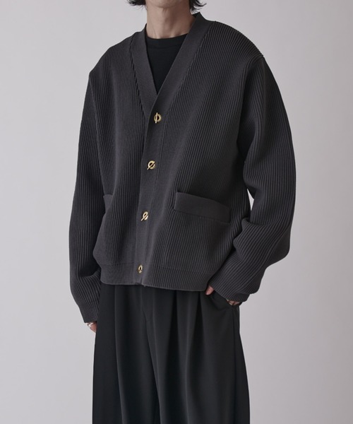 Lui's（ルイス）の「ゴールドTバーカーディガン（カーディガン/ボレロ・メンズ・ブラック/チャコールグレー・S/M）」の15枚目の写真