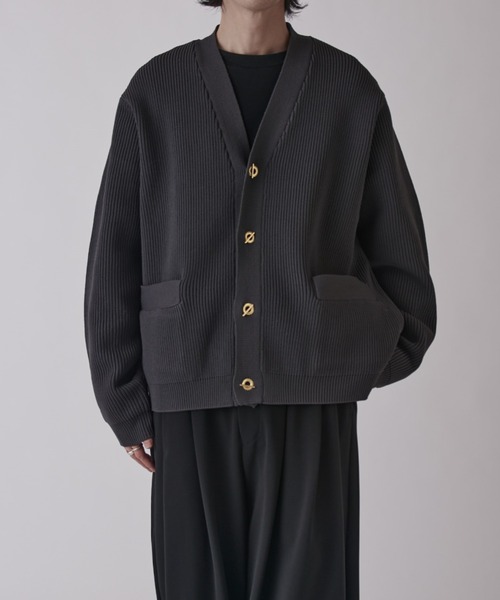 Lui's（ルイス）の「ゴールドTバーカーディガン（カーディガン/ボレロ・メンズ・ブラック/チャコールグレー・S/M）」の14枚目の写真