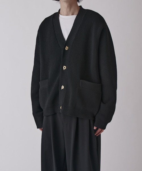 Lui's（ルイス）の「ゴールドTバーカーディガン（カーディガン/ボレロ・メンズ・ブラック/チャコールグレー・S/M）」の9枚目の写真