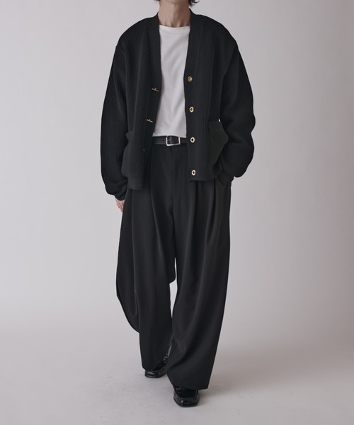 Lui's（ルイス）の「ゴールドTバーカーディガン（カーディガン/ボレロ・メンズ・ブラック/チャコールグレー・S/M）」の22枚目の写真