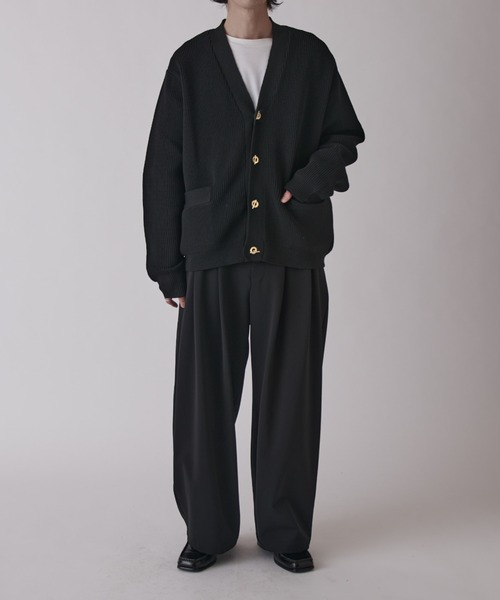 Lui's（ルイス）の「ゴールドTバーカーディガン（カーディガン/ボレロ・メンズ・ブラック/チャコールグレー・S/M）」の21枚目の写真