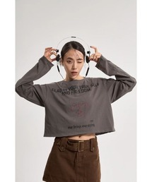 【IAMU】Print Long T-shirts