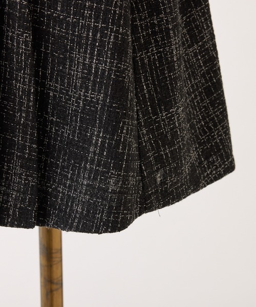 one after another NICE CLAUP（ワンアフターアナザーナイスクラップ）の「【premium order】サイズ展開あり/セットで着れる/ツイードプリーツスカート（スカート・レディース・アイボリー/ブラック/ミント/グレー・SMALL/MEDIUM）」の7枚目の写真