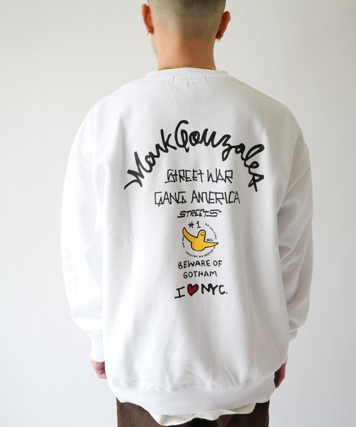 Port(ポート)の「【 Mark Gonzales / マークゴンザレス 】 I LOVE NYC ゴンバト スウェット トレーナー(スウェット・メンズ・ブラック/杢グレー/ホワイト・M/L/XL)」の8枚目の写真