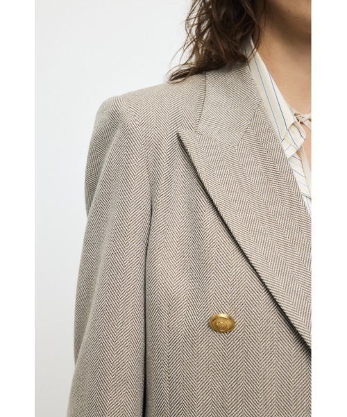 MOUSSY(マウジー)の「【26年SS新作】DOUBLE BREASTED ジャケット(テーラードジャケット・レディース・ダークネイビー/ベージュ・1/2)」の10枚目の写真