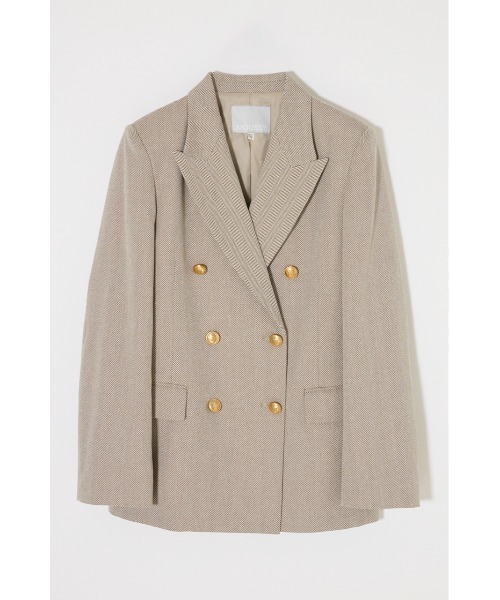 MOUSSY(マウジー)の「【26年SS新作】DOUBLE BREASTED ジャケット(テーラードジャケット・レディース・ダークネイビー/ベージュ・1/2)」の14枚目の写真