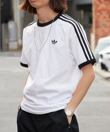adidas/アディダス 3-STRIPS TEE ラグランスリーブ スリーストライプスTシャツ 秋 秋服 2026年秋冬