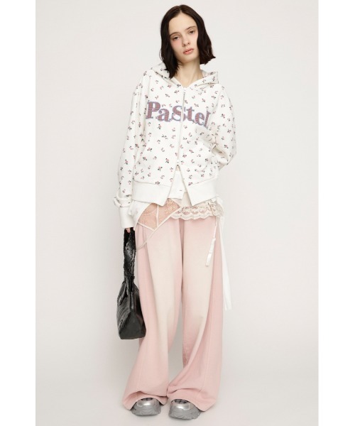 SLY(スライ)の「LINGERIE CARDIGAN WRAP ランジェリー カーディガン ラップ 春服(スカート・レディース・グレー/ホワイト・FREE)」の8枚目の写真