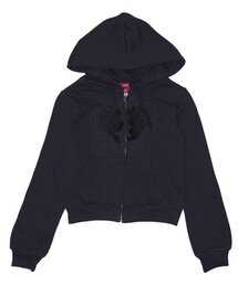 Broken Heart zip-up hoodie - GRAY