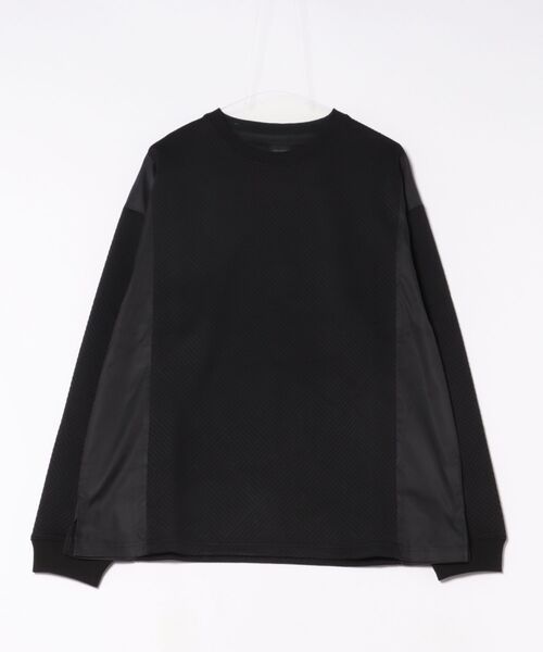 ARCHIVER(アーカイバ)の「【SR】【it】【MMMM】サイドパネルドロングスリーブTEE(Tシャツ/カットソー・メンズ・ブラック・MEDIUM/LARGE)」の1枚目の写真