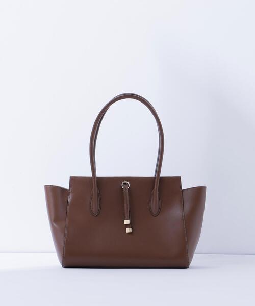 NATURAL BEAUTY BASIC（ナチュラルビューティーベーシック）の「◇バトーシェイプトートバッグ（トートバッグ・レディース・ブラック/ブラウン/オフホワイト・ﾌﾘ-）」の3枚目の写真