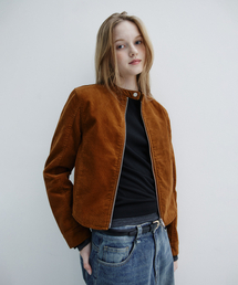 KIIMUIR（キミュア）の「(ウィメンズ) コーデュロイバイカージャケット_キャメル（デニムジャケット）」