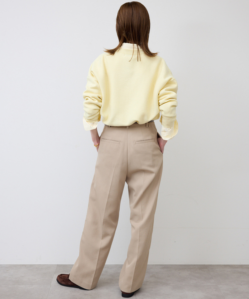 SLOBE IENA（スローブイエナ）の「《セットアップ対応可/追加》コットンダブルフェイスプルオーバー（ニット/セーター・レディース・ベージュ/ネイビー/イエロー/チャコールグレー・FREE）」の16枚目の写真